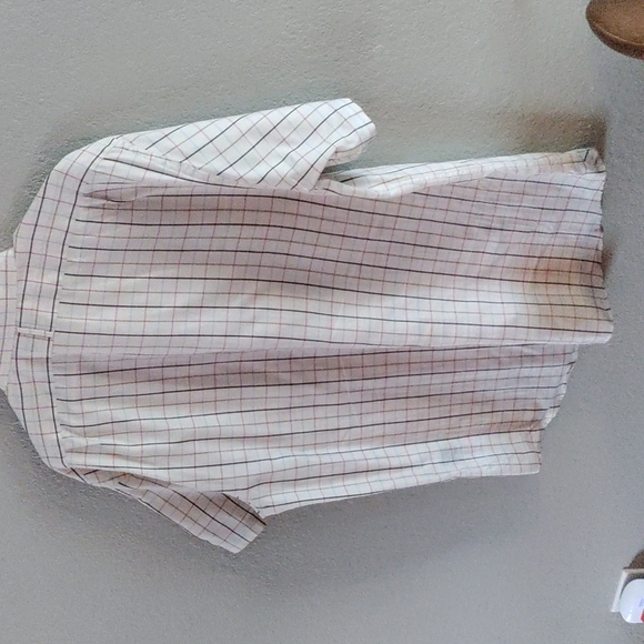 Linc's Men's Short Sleeve Shirt Size L Plaid White with Stripes - Picture 10 of 11
